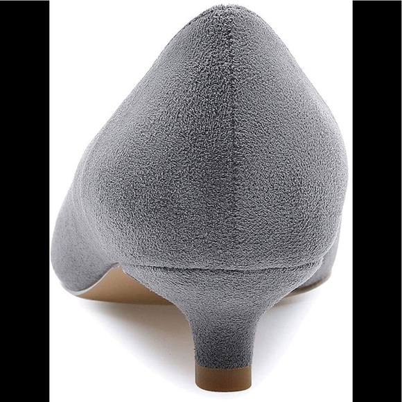 NWT Castamere Pointed Toe Kitten Heels in Gray Suede - Picture 5 of 13